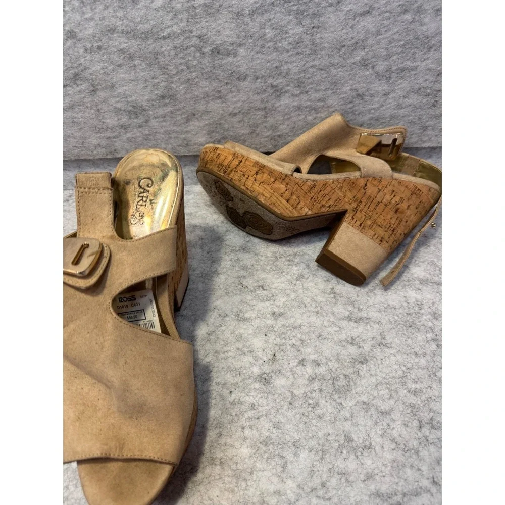 Carlos Santana Strappy Heels cream Size 10M wedding festival
